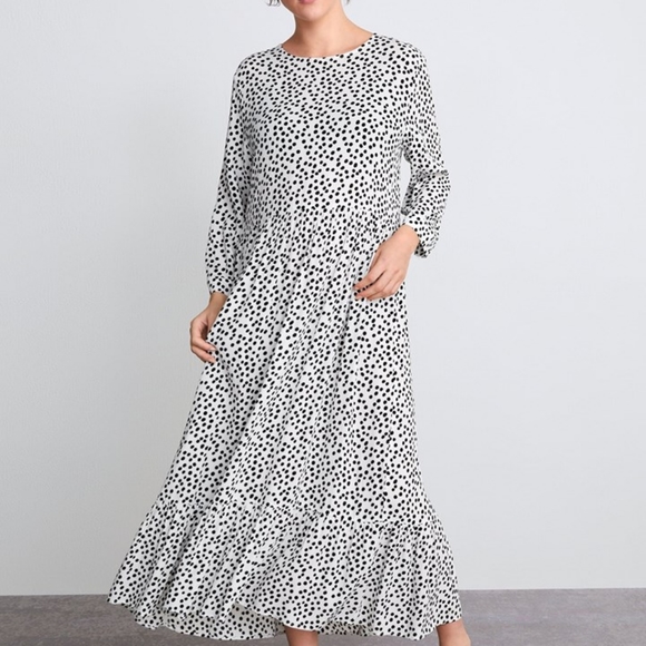 zara polka dot maxi dress